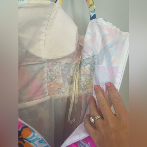 NWOT Lilly Pulitzer Christine Multi Color Floral Mini Dress - Size 0 - Picture 10 of 11